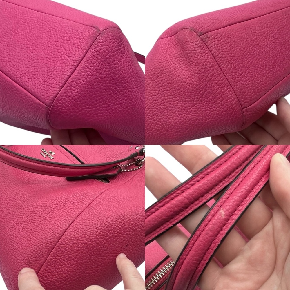 Coach Prairie Fuchsia Barbie Hot Pink Crossbody Top Handle Satchel Bag Purse - Picture 9 of 10